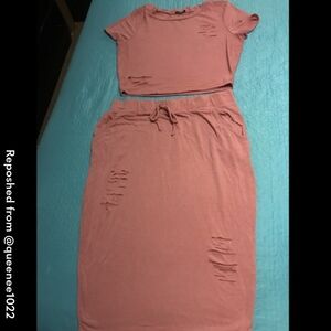 FASHION NOVA two piece skirt set